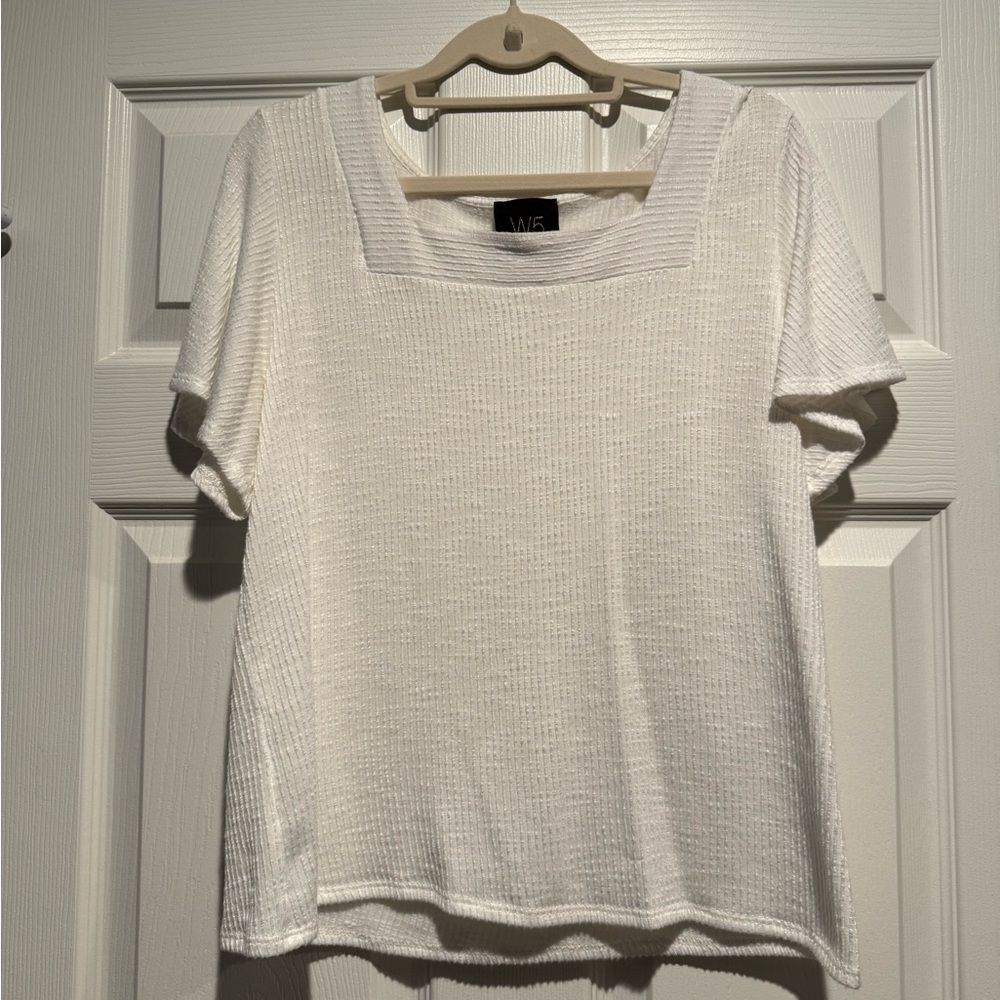 W5 Cream Boxy Relaxed Shirt